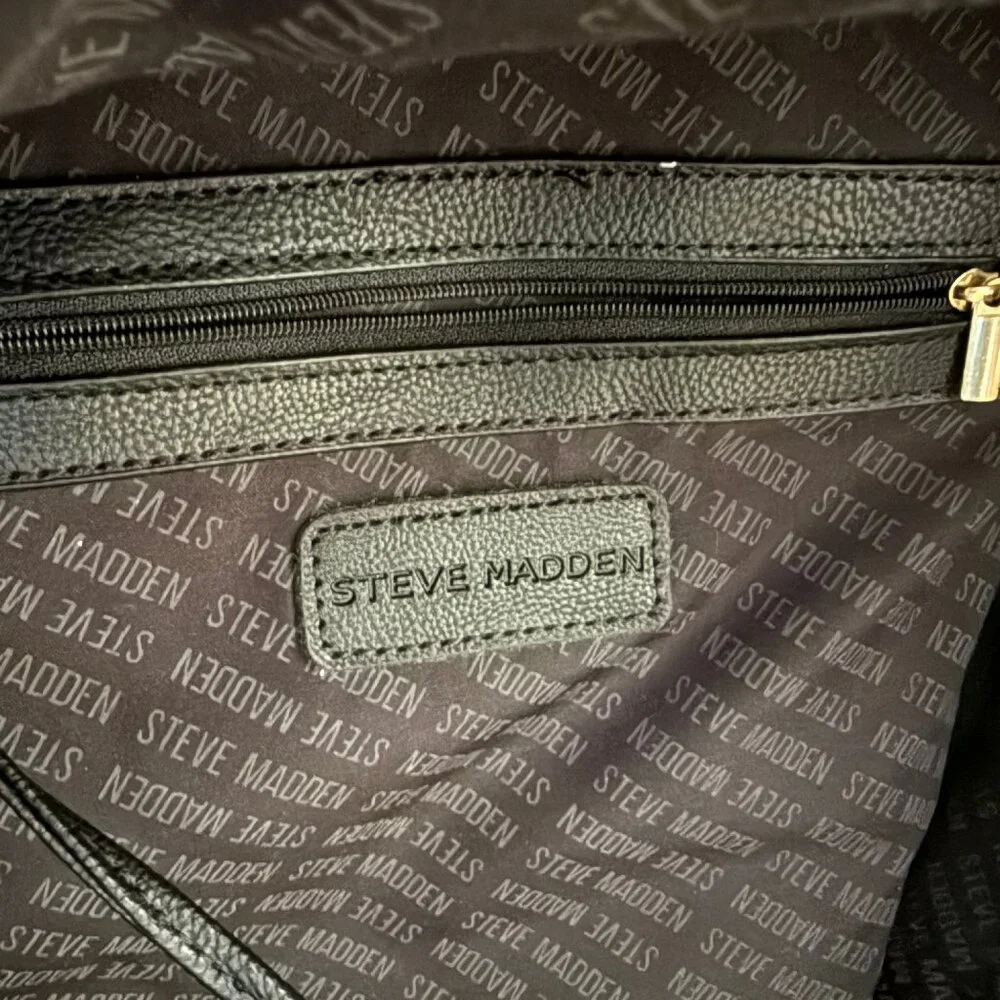 Steve Madden Quilted Diaper OR Work Backpack; Logo tag & lining; Top handle